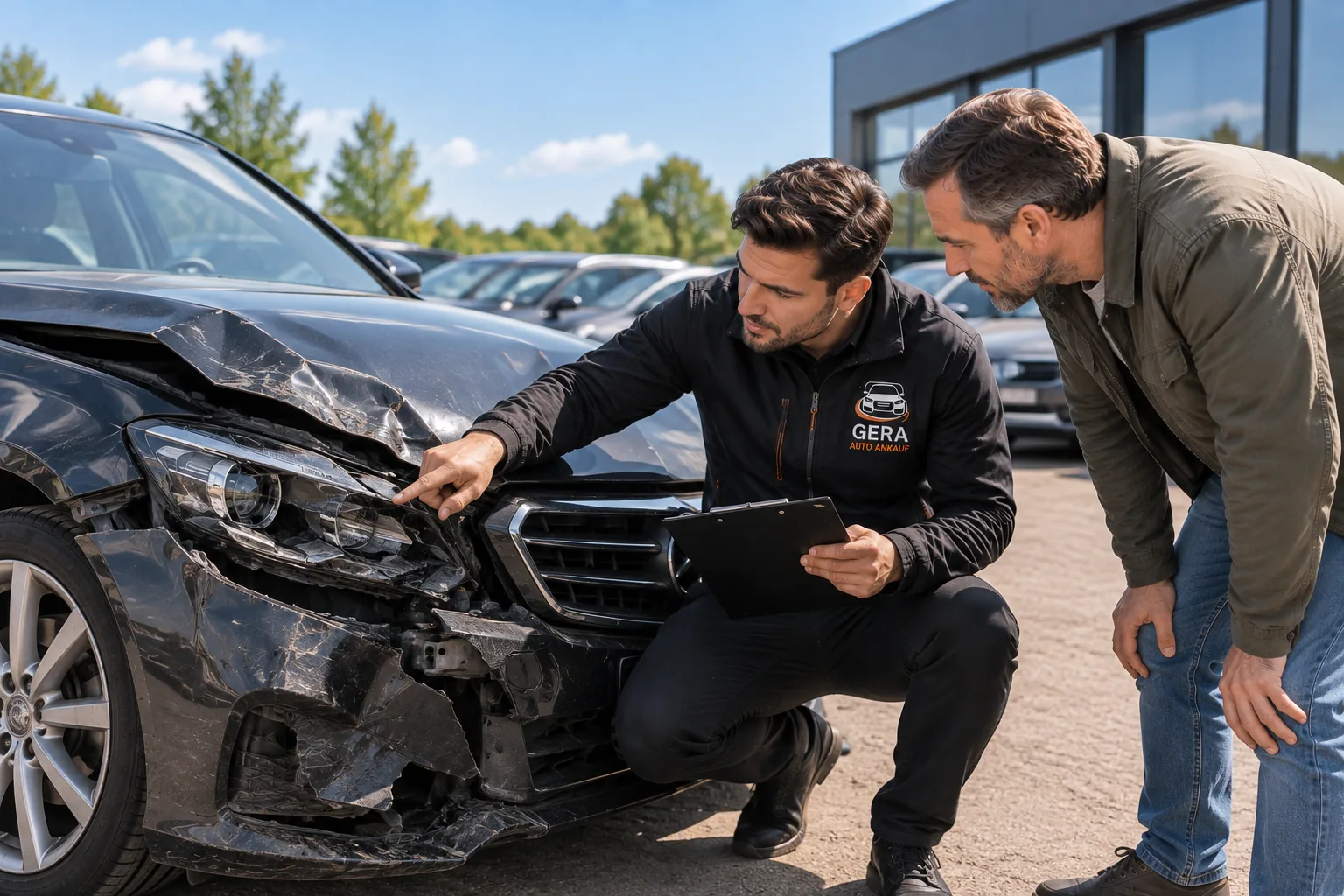 Beschädigtes Fahrzeug für Unfallwagen Ankauf